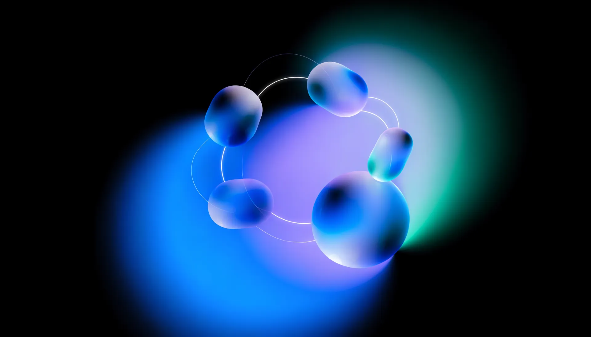 Abstract light artwork for the media-band section
