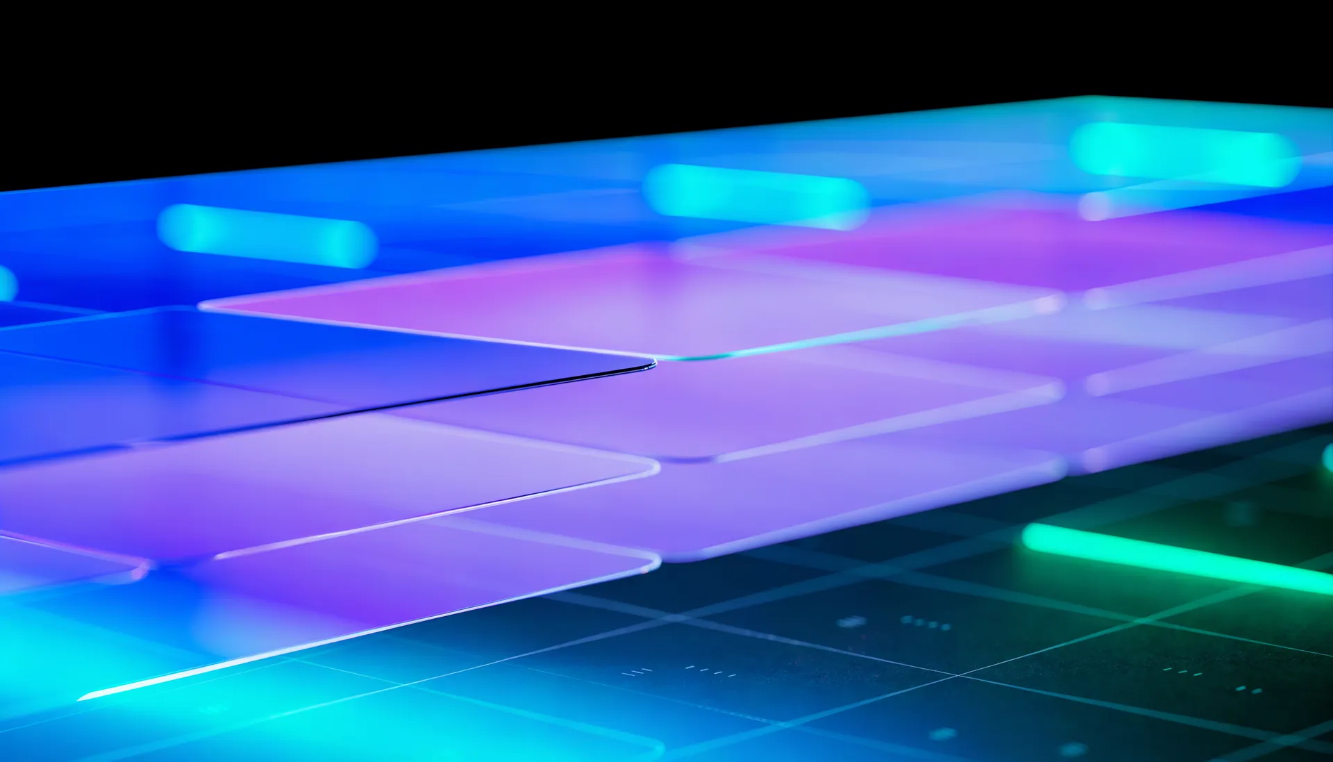 Abstract light artwork for the story-card section