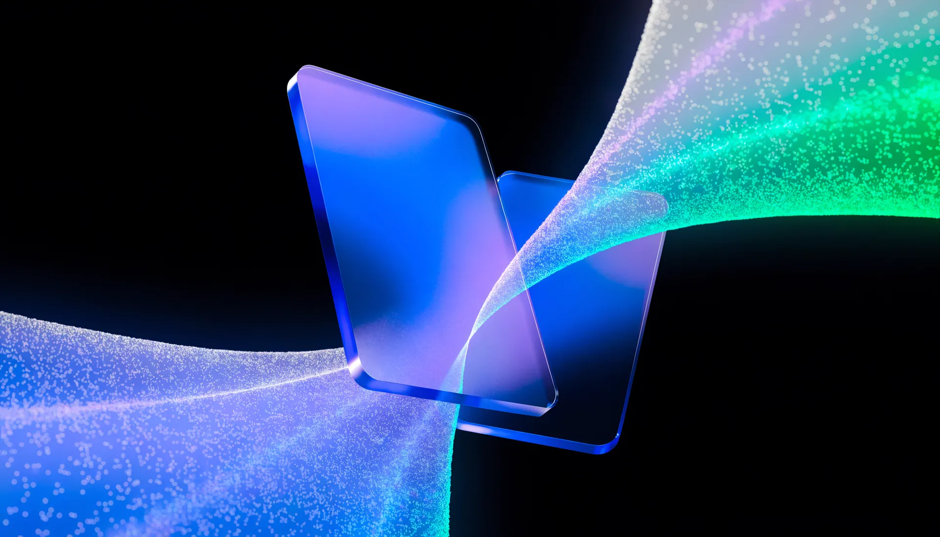 Abstract light artwork for the story-card section