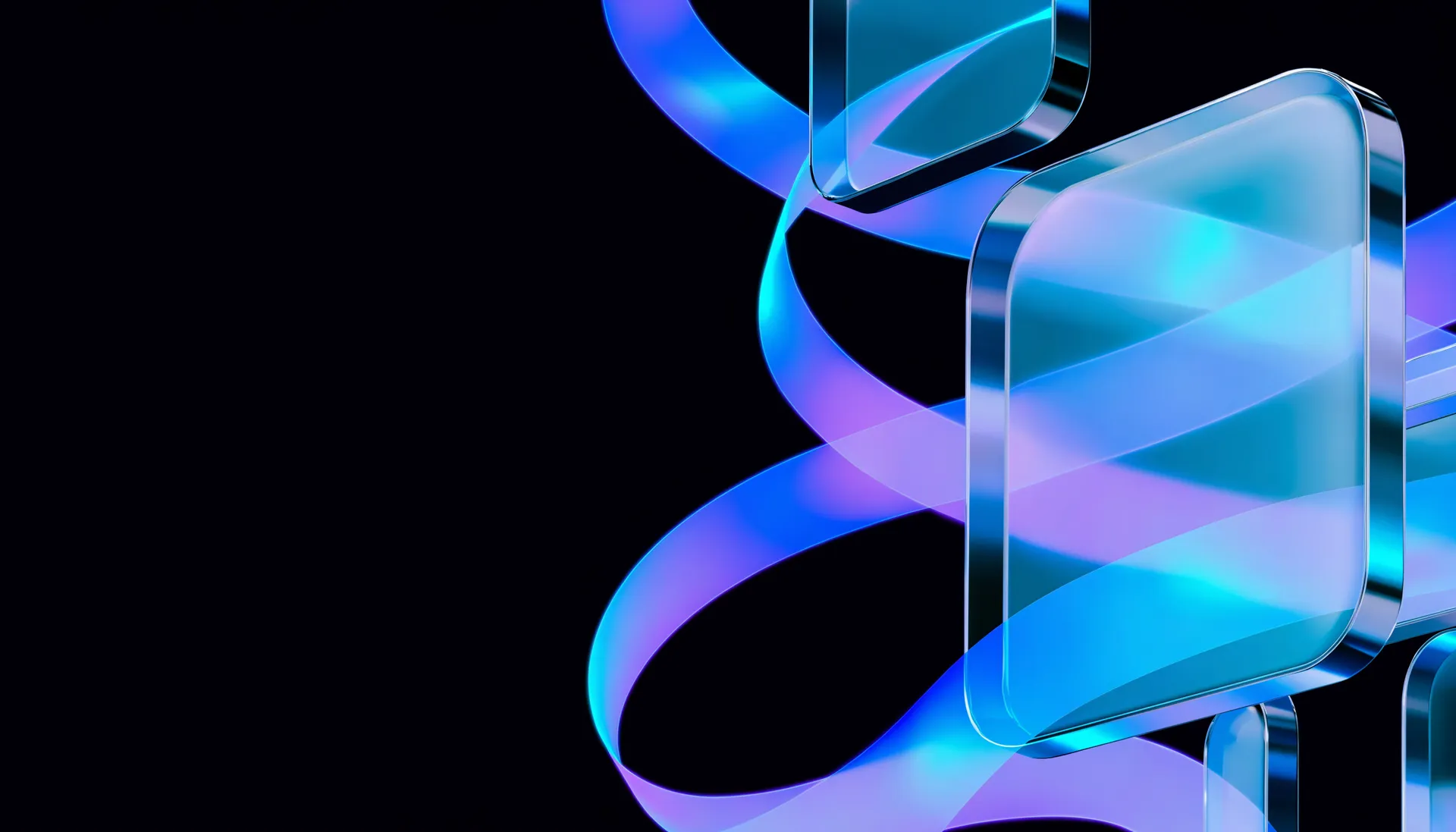 Abstract light artwork for the media-band section