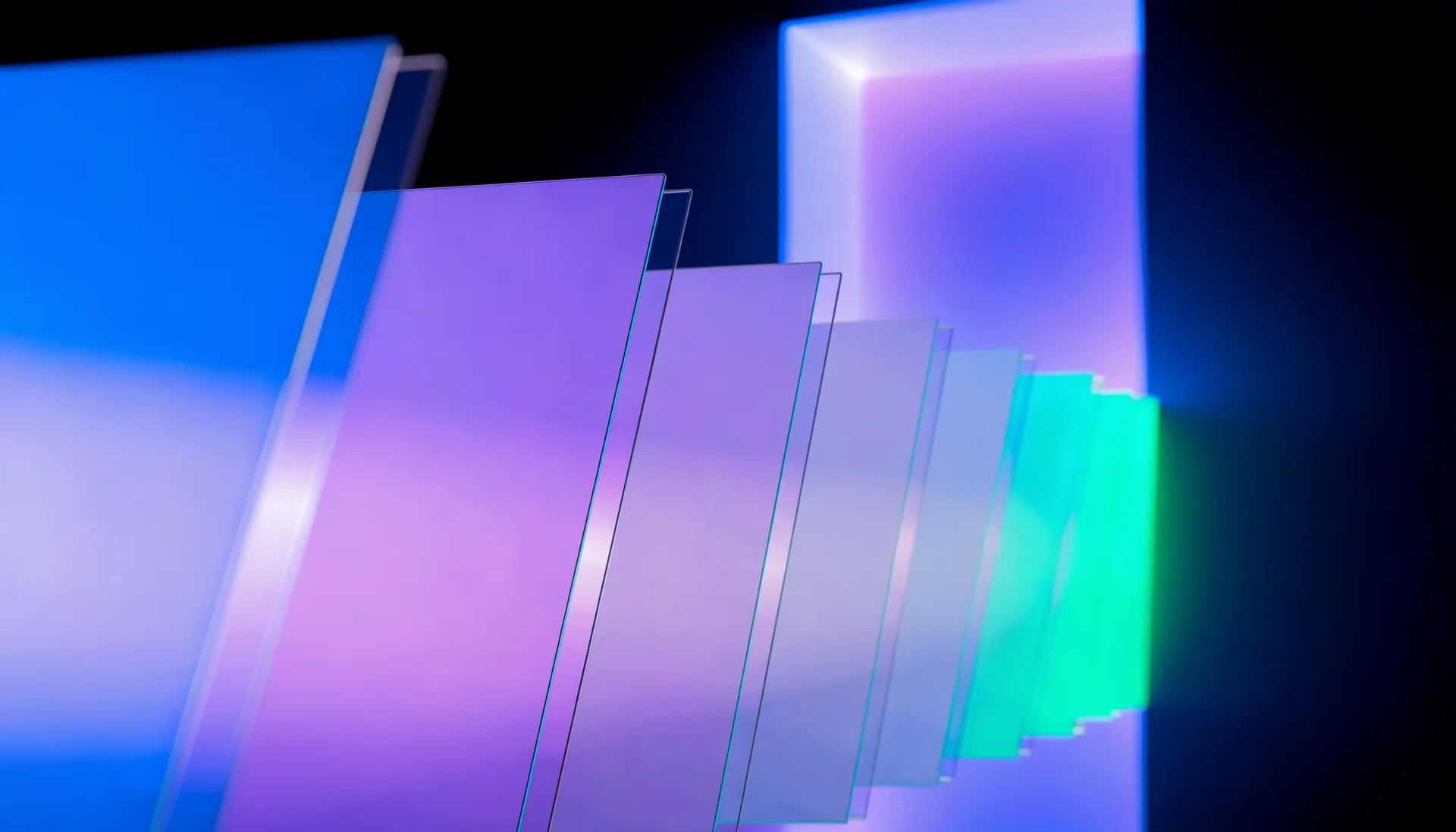 Abstract light artwork for the story-card section
