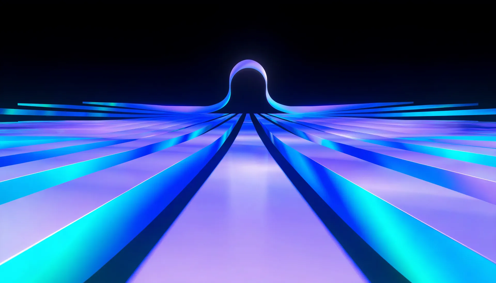 Abstract light artwork for the media-band section