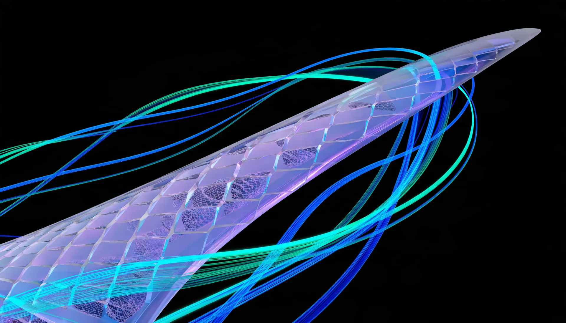 Abstract light artwork for the media-band section