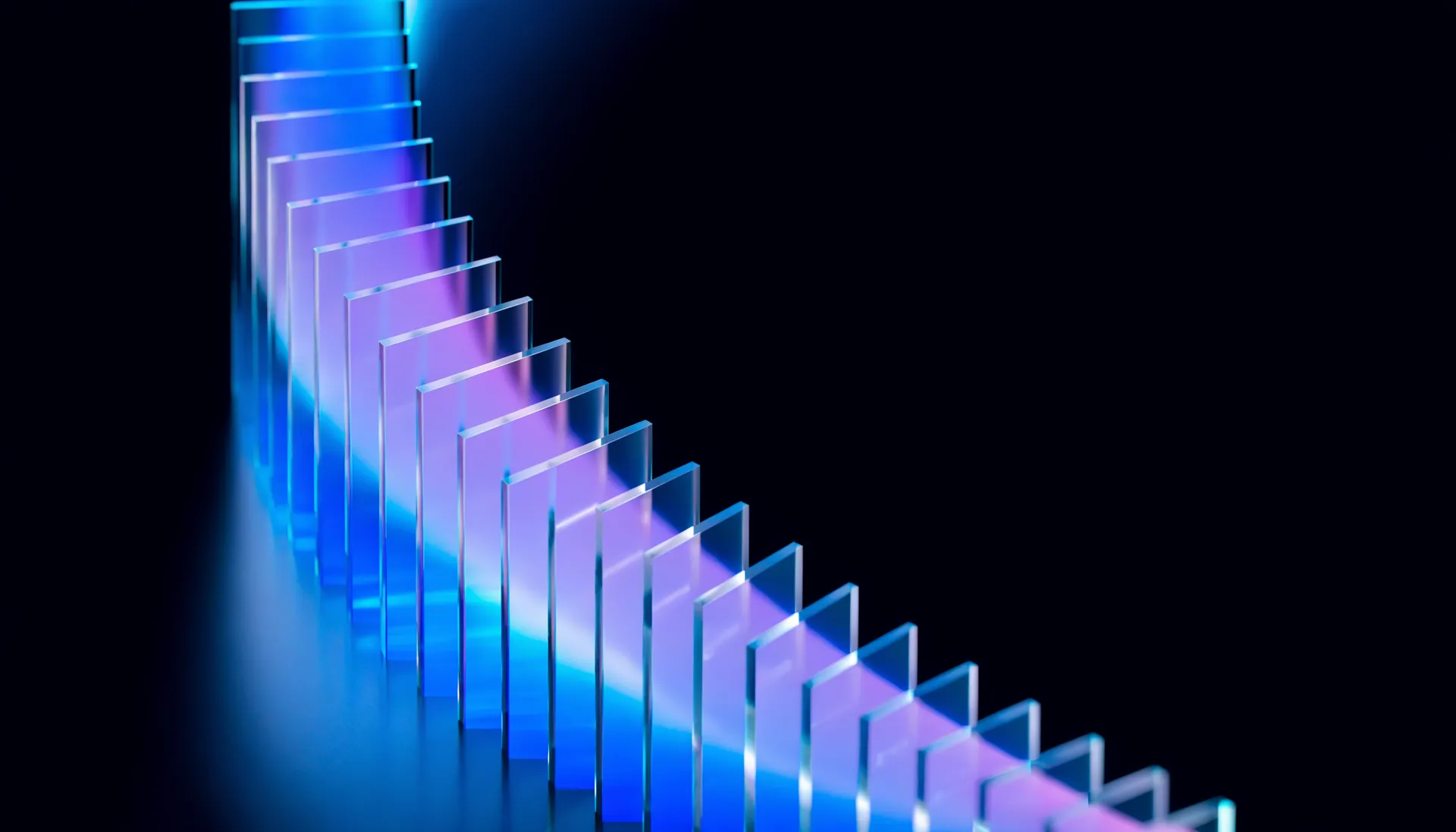 Abstract light artwork for the media-band section
